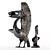 Granite Pelican Statues 3D model small image 2