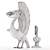 Granite Pelican Statues 3D model small image 3