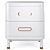 Gold and White Kids Arlo Nightstand 3D model small image 2