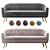 Elegant Florence 3-Seater Sofa 3D model small image 1