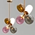 Modern Glass Chandelier: Candies 3D model small image 1