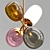 Modern Glass Chandelier: Candies 3D model small image 2