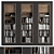 Black and Wood Library Set 3D model small image 1