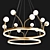 Vintage Brass LED Chandelier 3D model small image 1