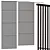 Title: Boca Stripe Rack: Versatile Partition for Curtain and Décor 3D model small image 1