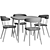 OMTENKSAM Table & Chairs - Stylish and Comfortable 3D model small image 5