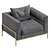 Laconic Austin Armchair - Elegant Comfort 3D model small image 6