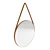 Polished Industrial Round Mirror 3D model small image 3