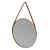 Polished Industrial Round Mirror 3D model small image 4