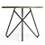 Modern Walnut Iron Dining Table 3D model small image 2