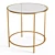Modern Metal and Glass Side Table 3D model small image 1