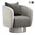 Stylish Club Her Armchair: Chic Comfort 3D model small image 2