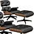 Modern Eames Lounge Chair & Ottoman 3D model small image 1