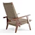 Natural Jute Tilly Chair: Adjustable, Stylish, and Textural 3D model small image 3