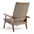 Natural Jute Tilly Chair: Adjustable, Stylish, and Textural 3D model small image 4