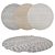 Versatile Circular Rug Set with Various Textures 3D model small image 1