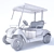Yamaha Golf Car - Realistic and Reliable 3D model small image 4