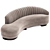 Eco Curve Large Sofa: Modern Style 3D model small image 2