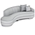 Eco Curve Large Sofa: Modern Style 3D model small image 4