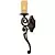 Medieval-inspired Wall Lamp with Coffee-Colored Wrought iron Base 3D model small image 1