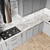 Modern Kitchen Set with Gas Hob, Oven, Coffee Machine, Wine Fridge 3D model small image 3