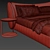 Modern Milano Bed & Side Table 3D model small image 7