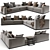 Modern Minotti Powell 2-Piece Sofa 3D model small image 1