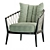 Sleek Outdoor Seating: Erica Armchairs 3D model small image 1