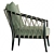 Sleek Outdoor Seating: Erica Armchairs 3D model small image 2