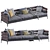 Luxurious Leather Ansel Sofa 3D model small image 1