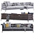 Luxurious Leather Ansel Sofa 3D model small image 4