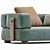 Elegant Minotti Leather Sofa 3D model small image 3