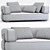 Elegant Minotti Leather Sofa 3D model small image 4