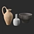 Artisan Terracotta Vases - Anthropologie 3D model small image 1