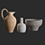 Artisan Terracotta Vases - Anthropologie 3D model small image 2