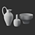 Artisan Terracotta Vases - Anthropologie 3D model small image 5