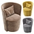 Luxurious Velvet and Leather Armchair 3D model small image 5