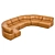 Cosmic Comfort: De Sede's Cognac Leather Sofa 3D model small image 1