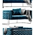 Luxury Alveare Silver Taupe Sofa 3D model small image 3