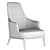 Elegant Jane Lounge Armchair 3D model small image 5
