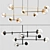 Gilded Glass Chandelier 3D model small image 1