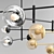 Gilded Glass Chandelier 3D model small image 4