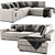 Sleek BoConcept Cenova Chaise 3D model small image 2