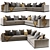 Modern Corner Sofa: Minotti Powell 3D model small image 1