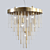 Modern Brass Ring Pendant Lamp 3D model small image 4