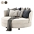 Delta III Circle Sofa Swivel: Colorful and Versatile 3D model small image 2