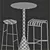 Modern Hay Bar Set: Table & Stools 3D model small image 4