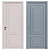 Modern Wood Interior Door - 3D Model 3D model small image 1