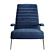 Modern Slip Chair: Customize Color, TurboSmooth, 780x860xh930mm 3D model small image 3