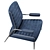 Modern Slip Chair: Customize Color, TurboSmooth, 780x860xh930mm 3D model small image 5